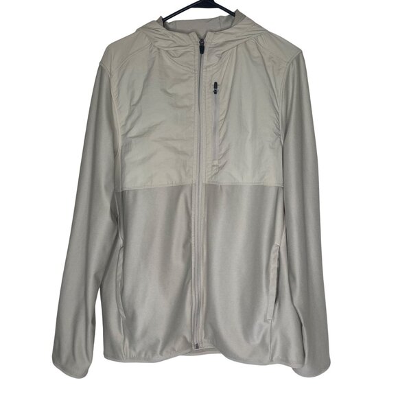 Old Navy Active Knittech Go-Dry Cool Hooded Jacket M Sand Beige‎ - Picture 1 of 11